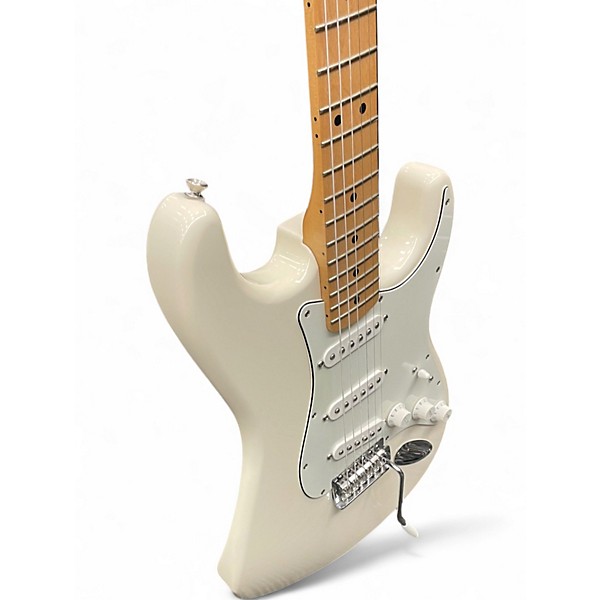 Used Fender Standard Stratocaster Antique White Solid Body Electric Guitar