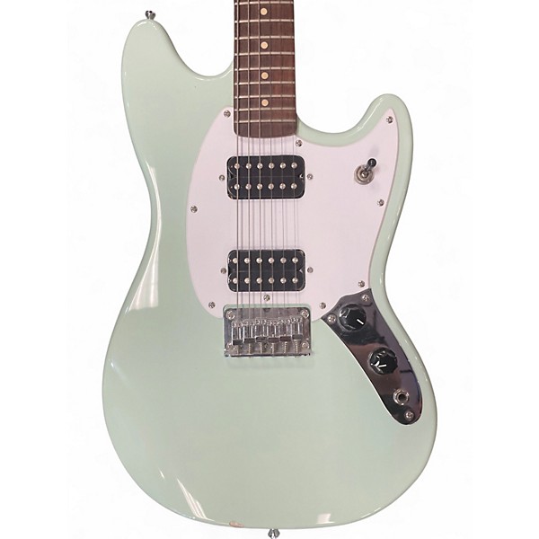 Used Squier Bullet Mustang HH Surf Green Solid Body Electric Guitar