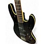 Used Fender Aerodyne Jazz Bass Black and Yellow Electric Bass Guitar