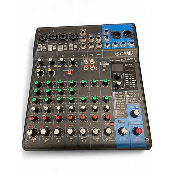 Used Yamaha MG10XU 10 Channel Mixer with Effects Unpowered Mixer