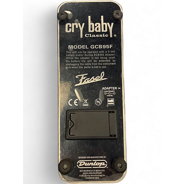 Used Dunlop GCB95F Crybaby Classic Wah With Fasel Inductor Effect Pedal