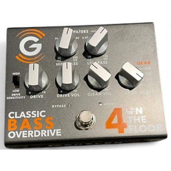 Used Genzler Amplification 4 On The Floor Bass Overdrive Effect Pedal