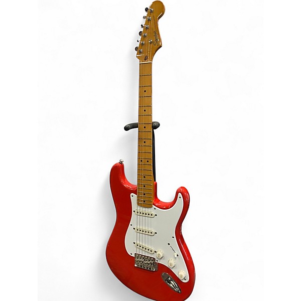 Used Squier Classic Vibe 1950S Stratocaster Candy Apple Red Solid Body Electric Guitar