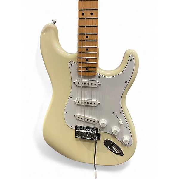 Used Fender Standard Stratocaster Olympic White Solid Body Electric Guitar