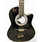 Used Ovation 1528D Black Acoustic Electric Guitar