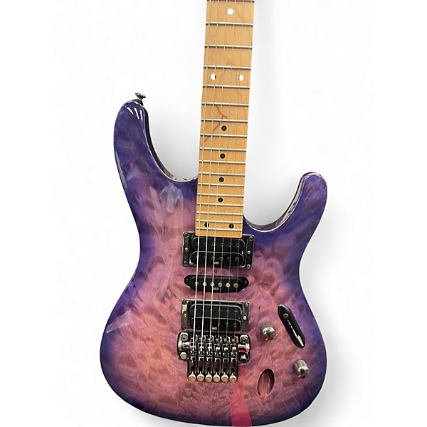 Used Ibanez S470DXQM Trans Purple Solid Body Electric Guitar