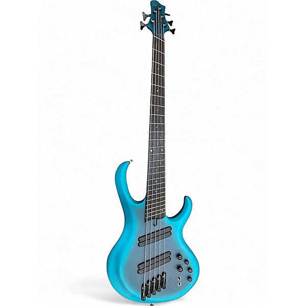 Used Ibanez BTB605MS Cerulean Aura Burst Electric Bass Guitar