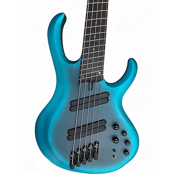 Used Ibanez BTB605MS Cerulean Aura Burst Electric Bass Guitar