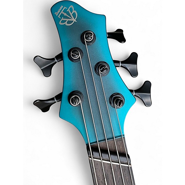Used Ibanez BTB605MS Cerulean Aura Burst Electric Bass Guitar