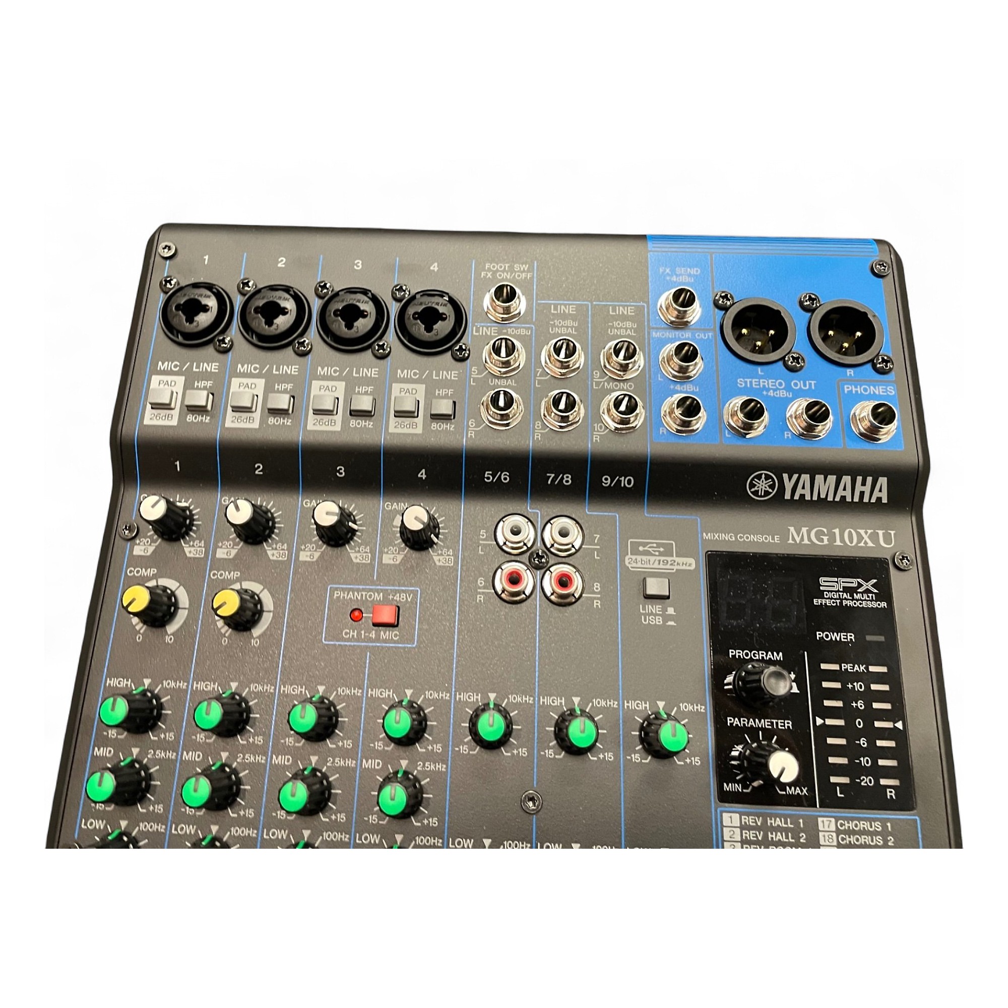 Used Yamaha MG10XU 10 Channel Mixer with Effects Unpowered Mixer