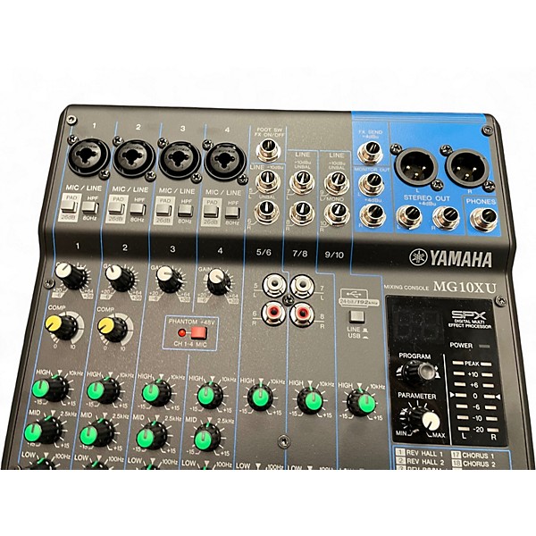 Used Yamaha MG10XU 10 Channel Mixer with Effects Unpowered Mixer