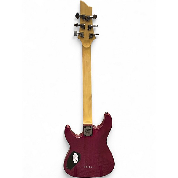 Used Schecter Guitar Research Omen Extreme 6 Pink Solid Body Electric Guitar