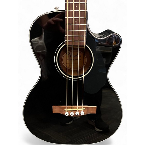Used Fender CB-60SCE Black Acoustic Bass Guitar