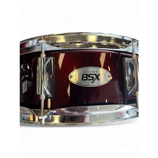 Used Basix Percussion 5 Piece BSX wine red Drum Kit