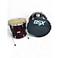 Used Basix Percussion 5 Piece BSX wine red Drum Kit