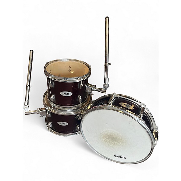 Used Basix Percussion 5 Piece BSX wine red Drum Kit