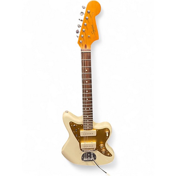 Used Squier J Mascis Jazzmaster Vintage White Solid Body Electric Guitar