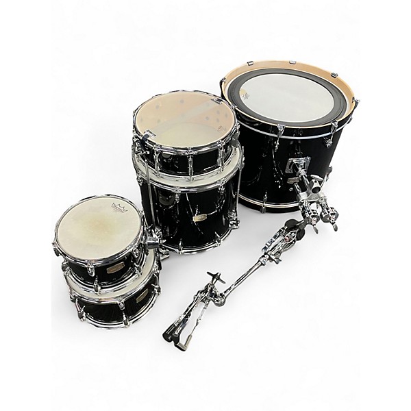 Used Yamaha 5 Piece Stage Custom 5-Piece Shell Pack Black Drum Kit