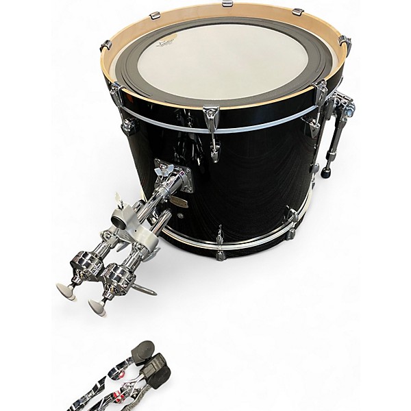 Used Yamaha 5 Piece Stage Custom 5-Piece Shell Pack Black Drum Kit