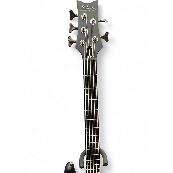 Used Schecter Guitar Research Stiletto Studio 5 String Satin See-Thru Black Electric Bass Guitar