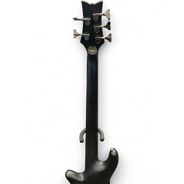 Used Schecter Guitar Research Stiletto Studio 5 String Satin See-Thru Black Electric Bass Guitar