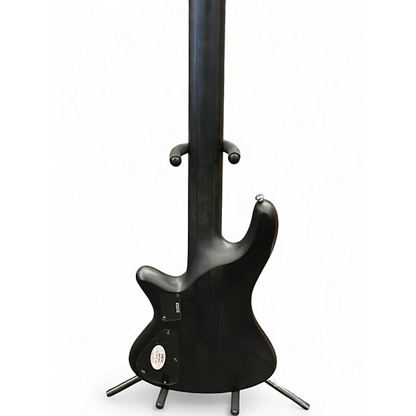 Used Schecter Guitar Research Stiletto Studio 5 String Satin See-Thru Black Electric Bass Guitar