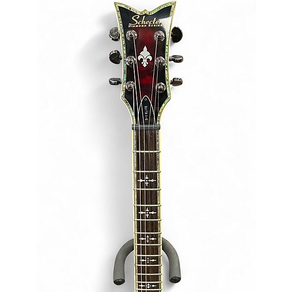 Used Schecter Guitar Research S-1 ELITE Crimson Red Trans Solid Body Electric Guitar