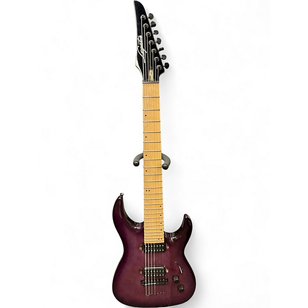 Used Legator Ninja R Multi Scale 7 Trans Purple Solid Body Electric Guitar