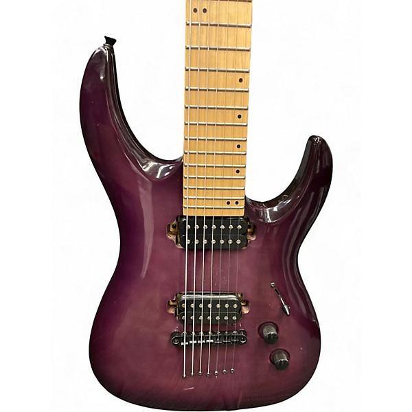 Used Legator Ninja R Multi Scale 7 Trans Purple Solid Body Electric Guitar