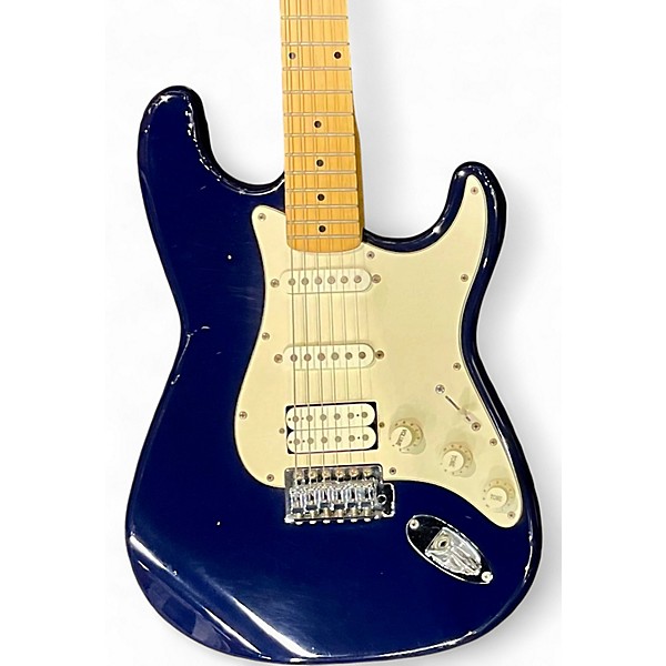 Used 1997 Squier Stratocaster HSS Blue Solid Body Electric Guitar