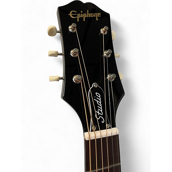 Used Epiphone Blues King Studio Black Acoustic Electric Guitar