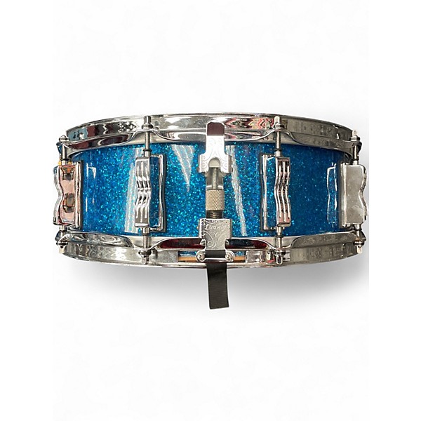 Used Ludwig 14X4.5 LEGACY MAPLE SNARE BLUE SPARKLE Drum
