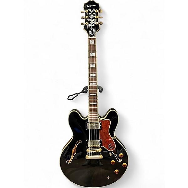 Used Epiphone Sheraton II Black Hollow Body Electric Guitar