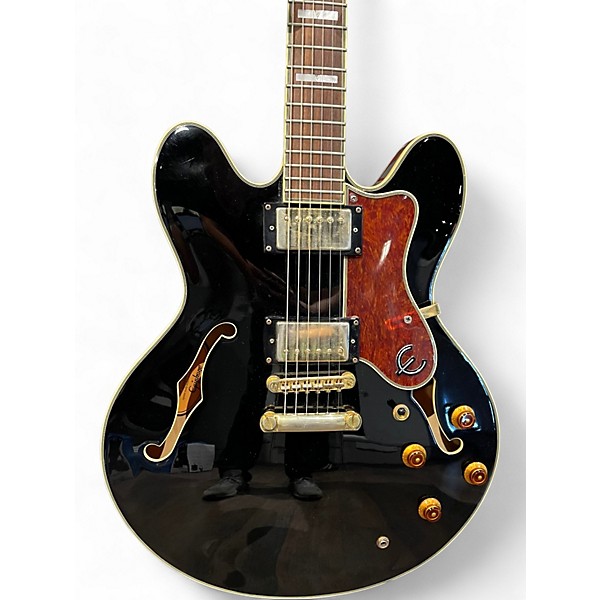 Used Epiphone Sheraton II Black Hollow Body Electric Guitar