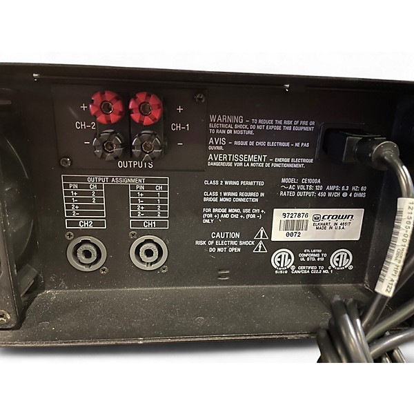 Used Crown CE1000 Power Amp