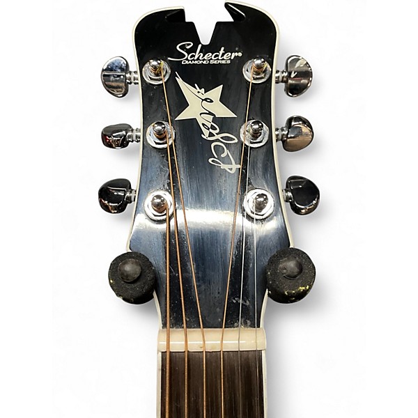 Used Schecter Guitar Research Robert Smith RS1000 Busker Gloss Black Acoustic Guitar