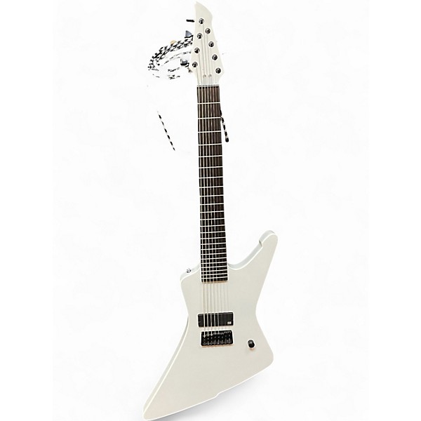 Used Agile Ghost 8 string Ghoul White Solid Body Electric Guitar