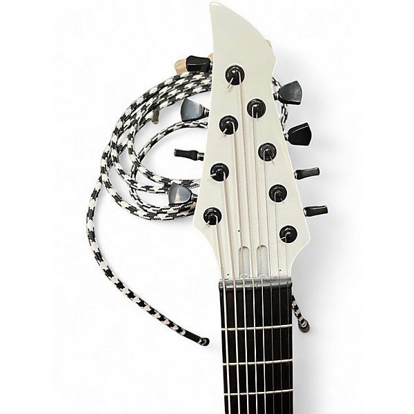 Used Agile Ghost 8 string Ghoul White Solid Body Electric Guitar