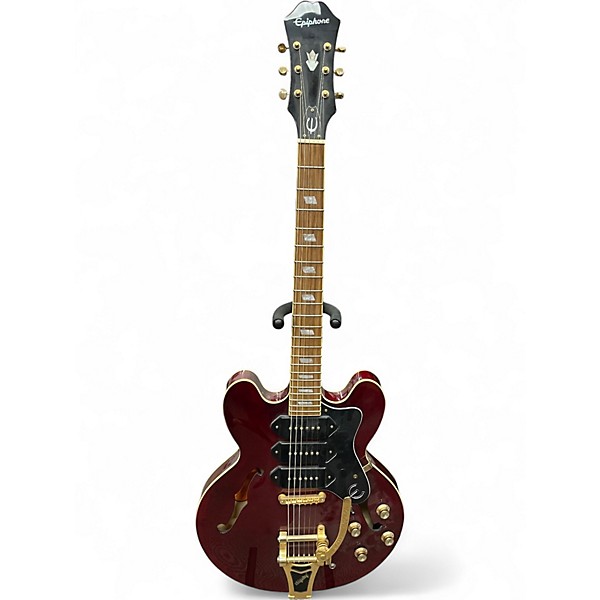 Used Epiphone Riviera P93 Wine Red Hollow Body Electric Guitar