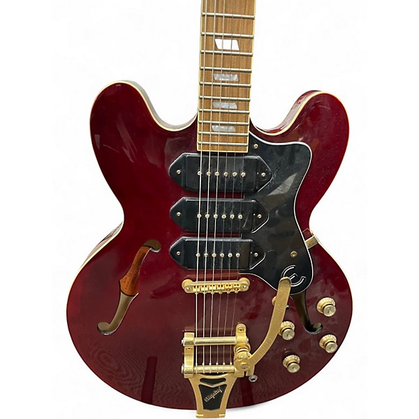 Used Epiphone Riviera P93 Wine Red Hollow Body Electric Guitar