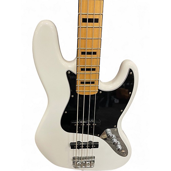 Used Squier Classic Vibe 70s Jazz Bass Antique White Electric Bass Guitar