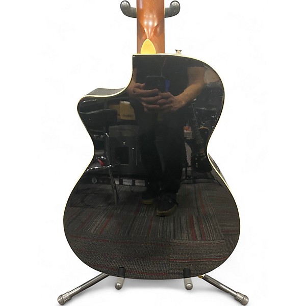Used Fender Kingman Acoustic Electric Bass Black Acoustic Bass Guitar