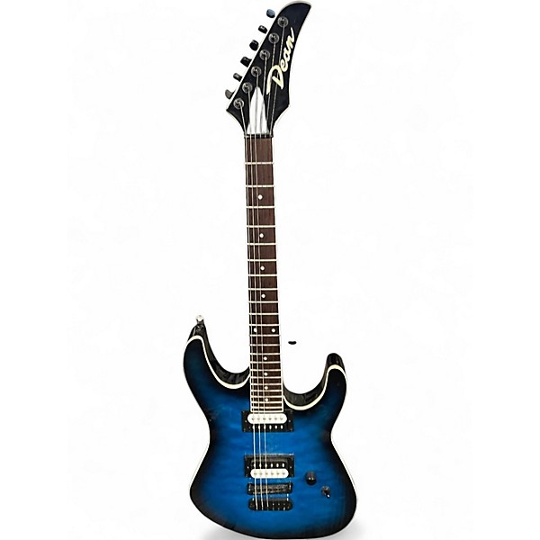 Used Dean MDX Blue Solid Body Electric Guitar