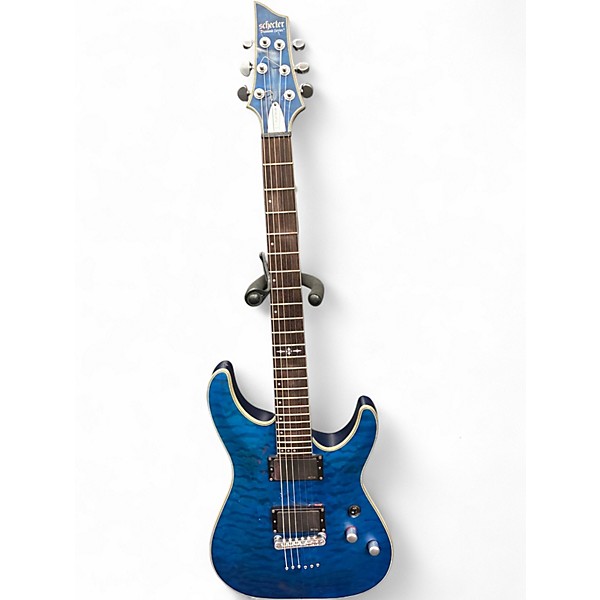 Used Schecter Guitar Research C1 Platinum Midnight Blue Solid Body Electric Guitar
