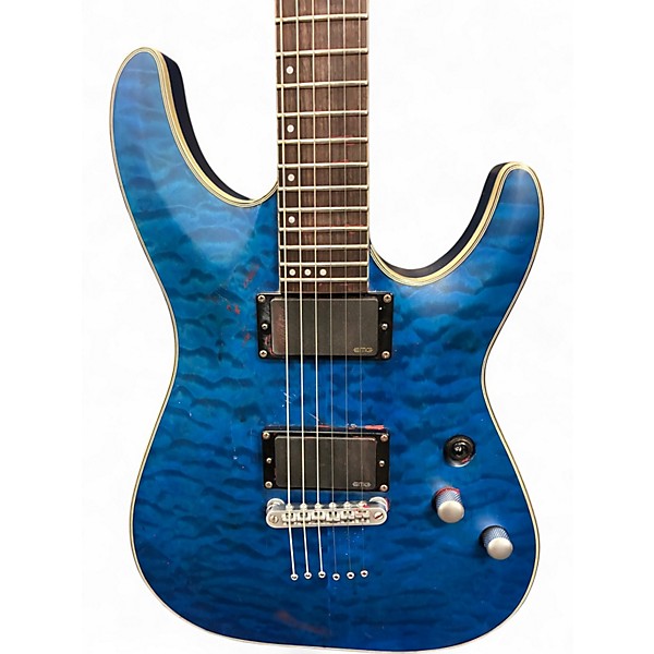 Used Schecter Guitar Research C1 Platinum Midnight Blue Solid Body Electric Guitar