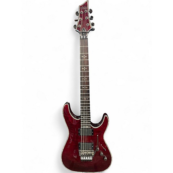 Used Schecter Guitar Research Hellraiser C1 Floyd Rose Red Solid Body Electric Guitar