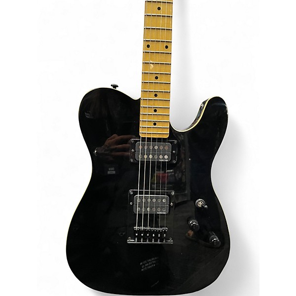 Used Schecter Guitar Research Diamond Series PT Black Solid Body Electric Guitar