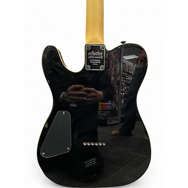 Used Schecter Guitar Research Diamond Series PT Black Solid Body Electric Guitar