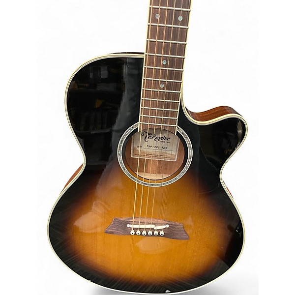 Used Takamine TSP138C Tobacco Sunburst Acoustic Electric Guitar