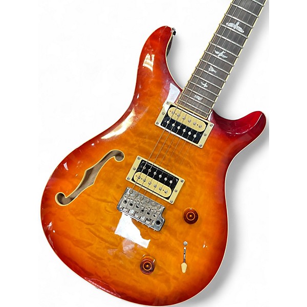 Used PRS SE Custom 22 Semi-Hollowbody Sunburst Hollow Body Electric Guitar